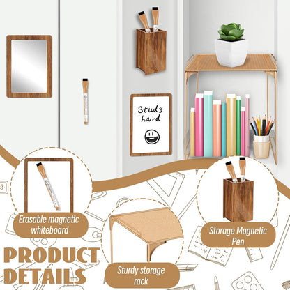 Magnetic Locker Marble Accessories Kit Pale Yellow Back to School Essentials Locker Organizer Supplies Include Mirror Whiteboard Pen Shelf Magnet Magnetic Buckle Back to School Essentials