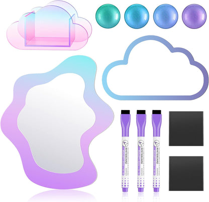 Magnetic Locker Marble Accessories Kit Pale Yellow Back to School Essentials Locker Organizer Supplies Include Mirror Whiteboard Pen Shelf Magnet Magnetic Buckle Back to School Essentials