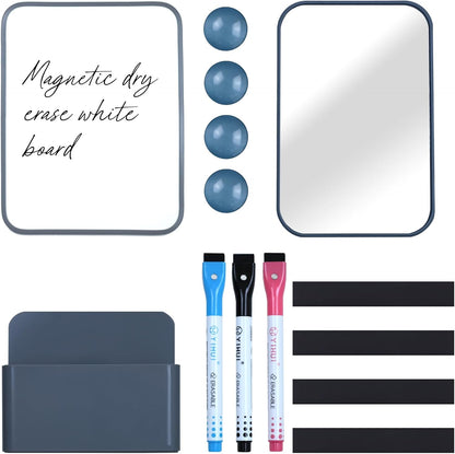 Magnetic Locker Marble Accessories Kit Pale Yellow Back to School Essentials Locker Organizer Supplies Include Mirror Whiteboard Pen Shelf Magnet Magnetic Buckle Back to School Essentials