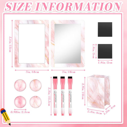 Magnetic Locker Marble Accessories Kit Pale Yellow Back to School Essentials Locker Organizer Supplies Include Mirror Whiteboard Pen Shelf Magnet Magnetic Buckle Back to School Essentials
