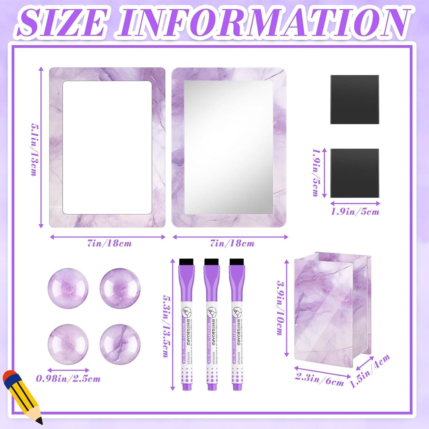 Magnetic Locker Marble Accessories Kit Pale Yellow Back to School Essentials Locker Organizer Supplies Include Mirror Whiteboard Pen Shelf Magnet Magnetic Buckle Back to School Essentials