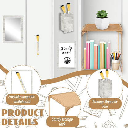 Magnetic Locker Marble Accessories Kit Pale Yellow Back to School Essentials Locker Organizer Supplies Include Mirror Whiteboard Pen Shelf Magnet Magnetic Buckle Back to School Essentials