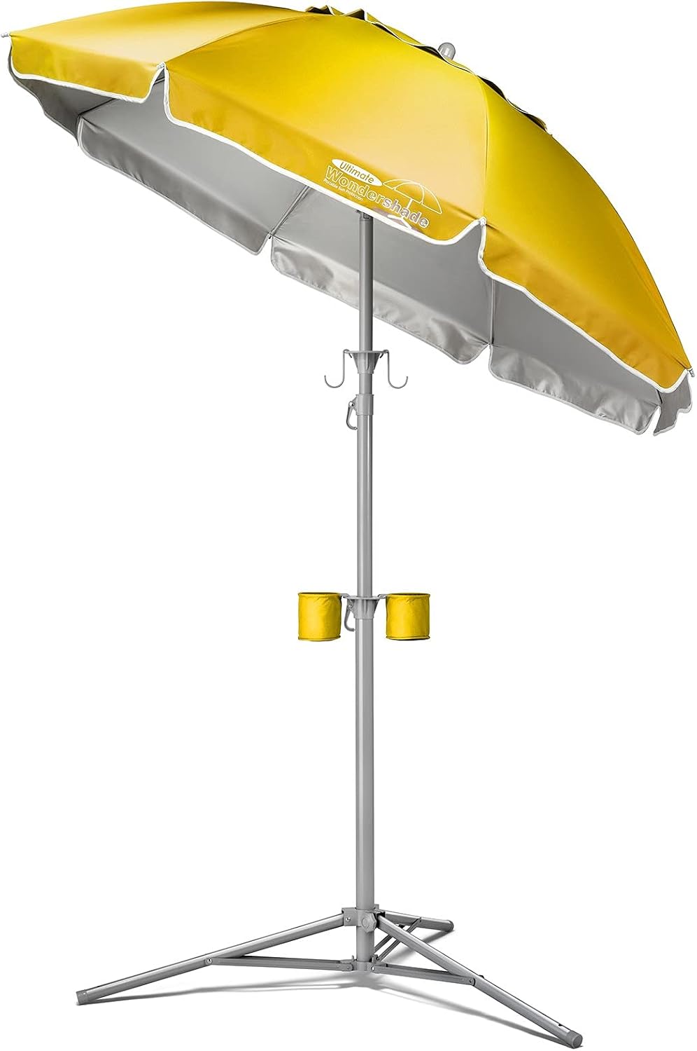 Ultimate Portable Sun Shade Umbrella – Lightweight Adjustable Outdoor Patio & Beach Umbrella with Tripod Base (Yellow)