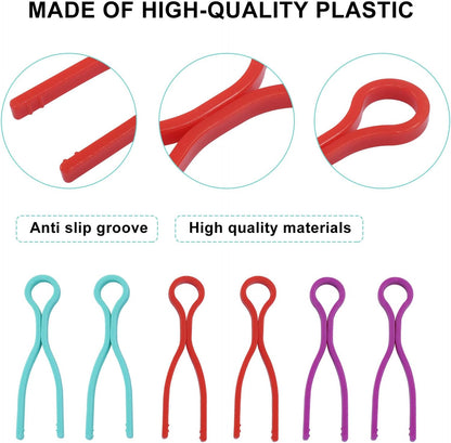 100PCS 5 Colors 2.6 Inch Bobbin Thread Holders | Sewing Machine Accessories, Thread Spool Organizing, Plastic Thread Clips, Blue, Purple, Yellow, Red, Neon Green