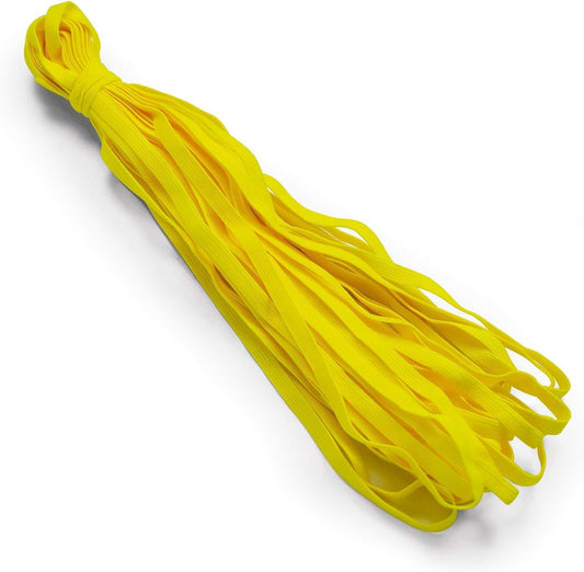 Trims by The Yard 1/4" Elastic Band, Premium Material, Durable Elastic Cord for Sewing, Easy to Use, Versatile Sewing Supplies, 10-Yard Cut, Yellow