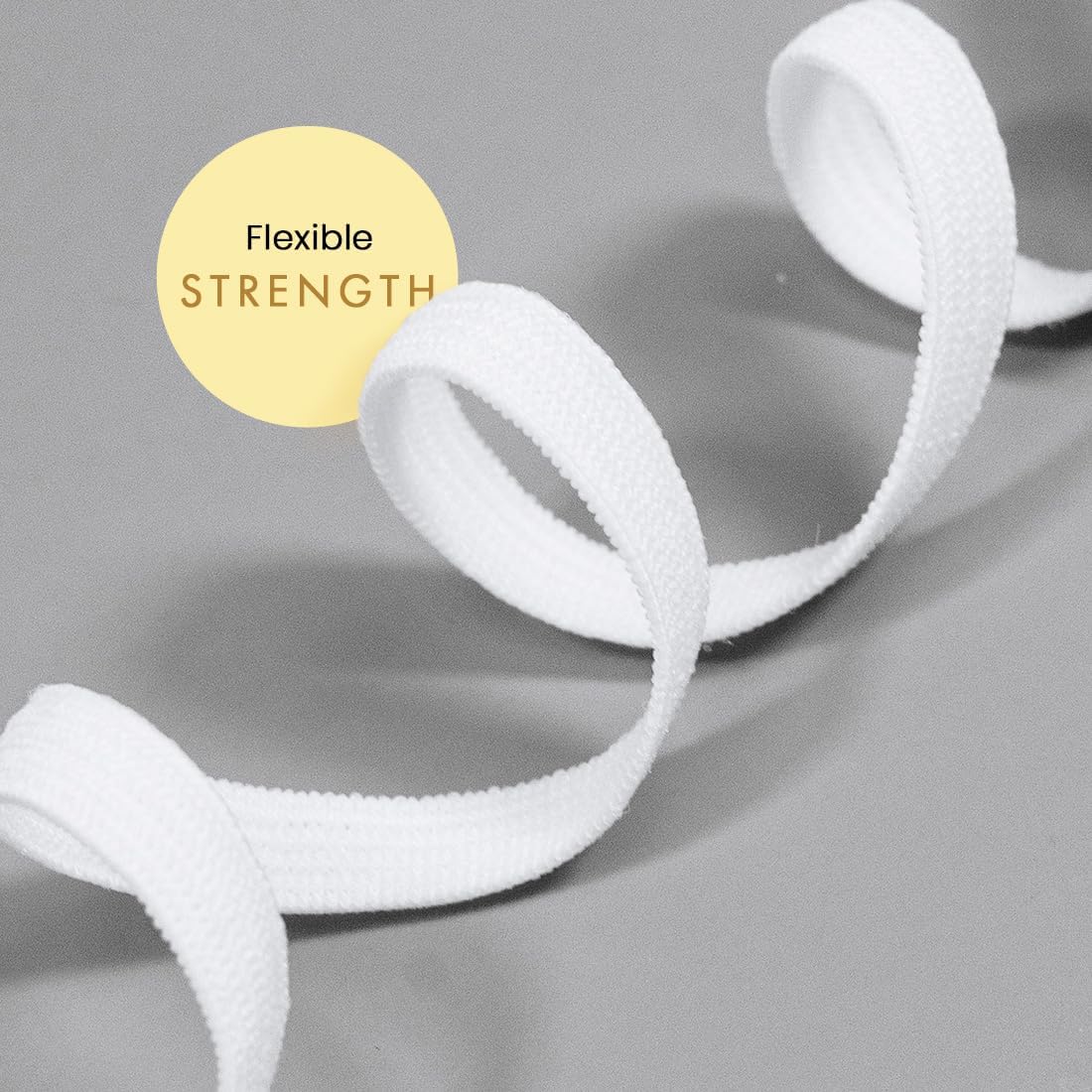 Trims by The Yard 1/4" Elastic Band, Premium Material, Durable Elastic Cord for Sewing, Easy to Use, Versatile Sewing Supplies, 10-Yard Cut, Yellow