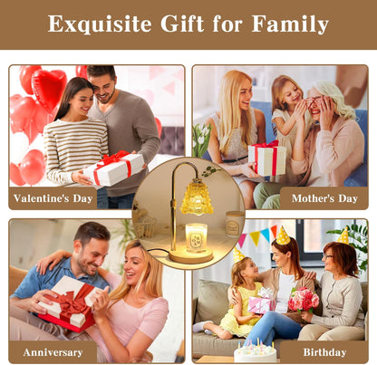 Fragrance Candle Warmer Lamp，Electric Candle Warmer with Timer & Dimmer，Mom Christmas Birthday Gifts for Women, House Warming Gifts New Home Bedroom Decor