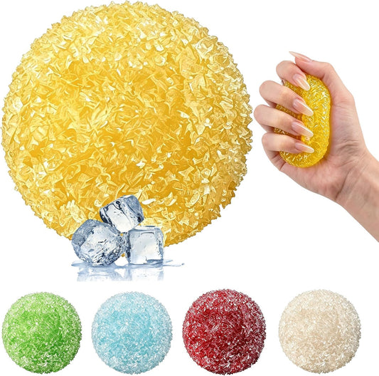 Squishy Toys with Shells Slow Rising Stress Relief Gifts for Adults, Yellow| Soft Stress Cube Calm Anxiety, Safe TPR Material, 1.97" Squishy Fidget Toys