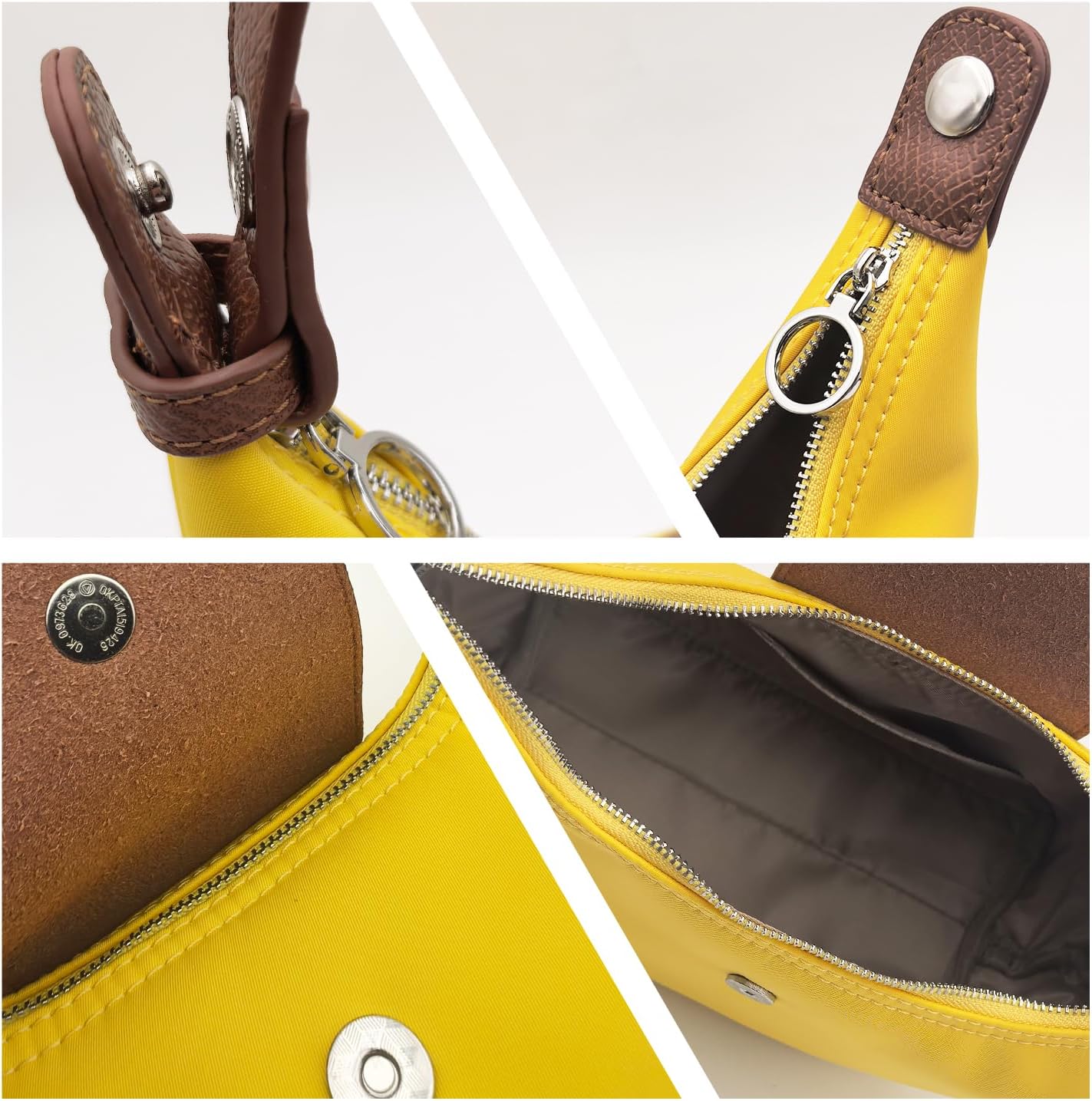 Convertible Women Underarm Bag Shoulder Purses with 2 Straps, Handbag Zipper Closure Minimalist Dumpling Design