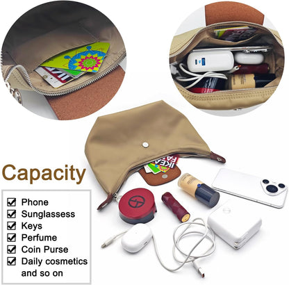 Convertible Women Underarm Bag Shoulder Purses with 2 Straps, Handbag Zipper Closure Minimalist Dumpling Design