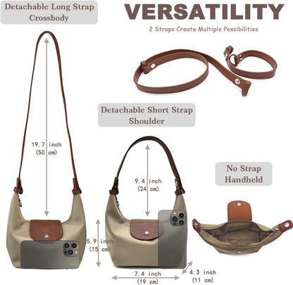 Convertible Women Underarm Bag Shoulder Purses with 2 Straps, Handbag Zipper Closure Minimalist Dumpling Design