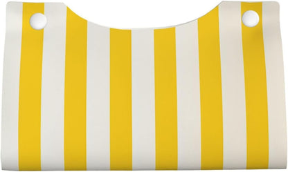 Lemon Yellow Stripes Tissue Box Cover, Pu Leather Tissue Case Covers Rectangle Decorative Tissue Box Holder Waterproof Tissue Holder Organizer for Bathroom Home Office