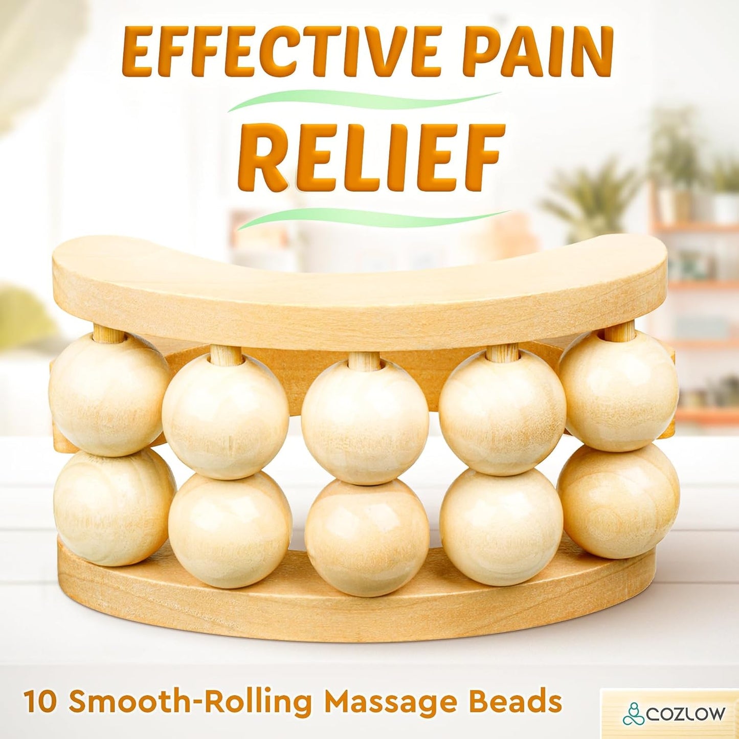 MyoRelease Lymphatic Drainage Massager - Yellow - Handheld Massage Roller | - fascia release massage tool for shoulder, neck, belly, thigh, leg, back, glutes - helps reduce cellulite appearance