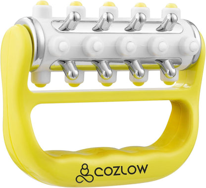 MyoRelease Lymphatic Drainage Massager - Yellow - Handheld Massage Roller | - fascia release massage tool for shoulder, neck, belly, thigh, leg, back, glutes - helps reduce cellulite appearance