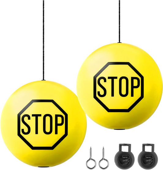 2PCS Garage Tennis Ball Parking Aid,Anti-Collision Hanging Garage Parking Aids for Cars with 13ft Rope,Universal Garages Parkings Stops Ball Garages Accessories for Car (Yellow/2PCS)