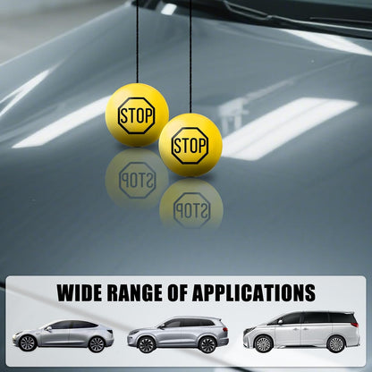 2PCS Garage Tennis Ball Parking Aid,Anti-Collision Hanging Garage Parking Aids for Cars with 13ft Rope,Universal Garages Parkings Stops Ball Garages Accessories for Car (Yellow/2PCS)