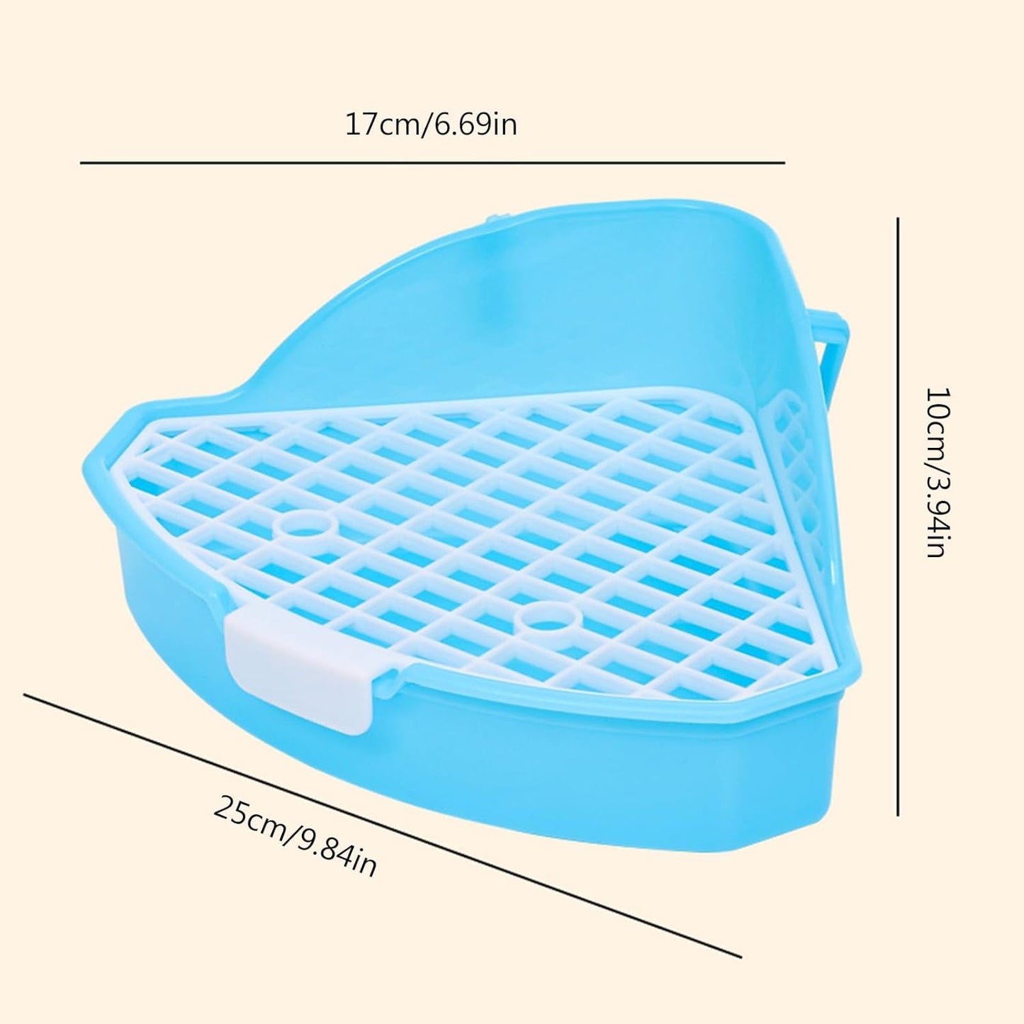 Hamster Litter Box Pet Corner Toilet Small Pet Potty Trainer Litter Tray Habitat Decor for Squirrels Chinchilla Rabbit Small Pet Toilet, White, yellow