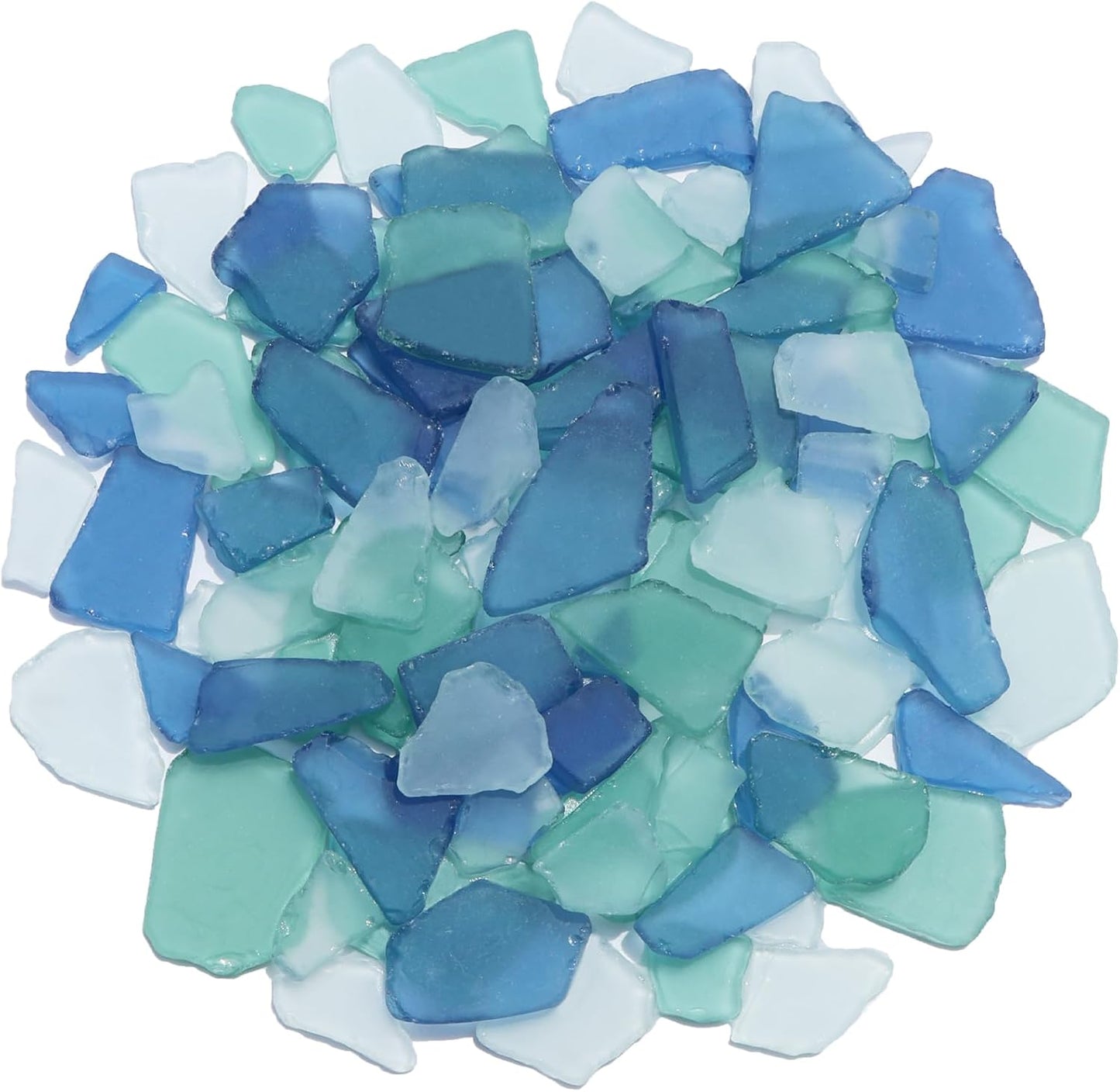 Sea Glass for Crafts - 14oz Yellow Frosted Seaglass Pieces | Vase Filler and Aquarium Ornament, DIY Craft Supplies for Art, Beach Weddings, and Home Decor