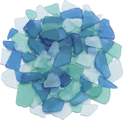 Sea Glass for Crafts - 14oz Yellow Frosted Seaglass Pieces | Vase Filler and Aquarium Ornament, DIY Craft Supplies for Art, Beach Weddings, and Home Decor