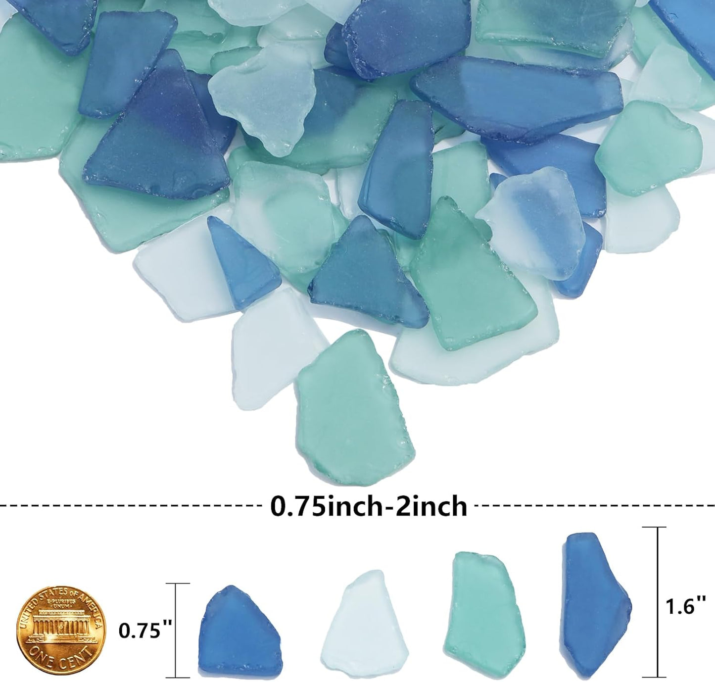 Sea Glass for Crafts - 14oz Yellow Frosted Seaglass Pieces | Vase Filler and Aquarium Ornament, DIY Craft Supplies for Art, Beach Weddings, and Home Decor