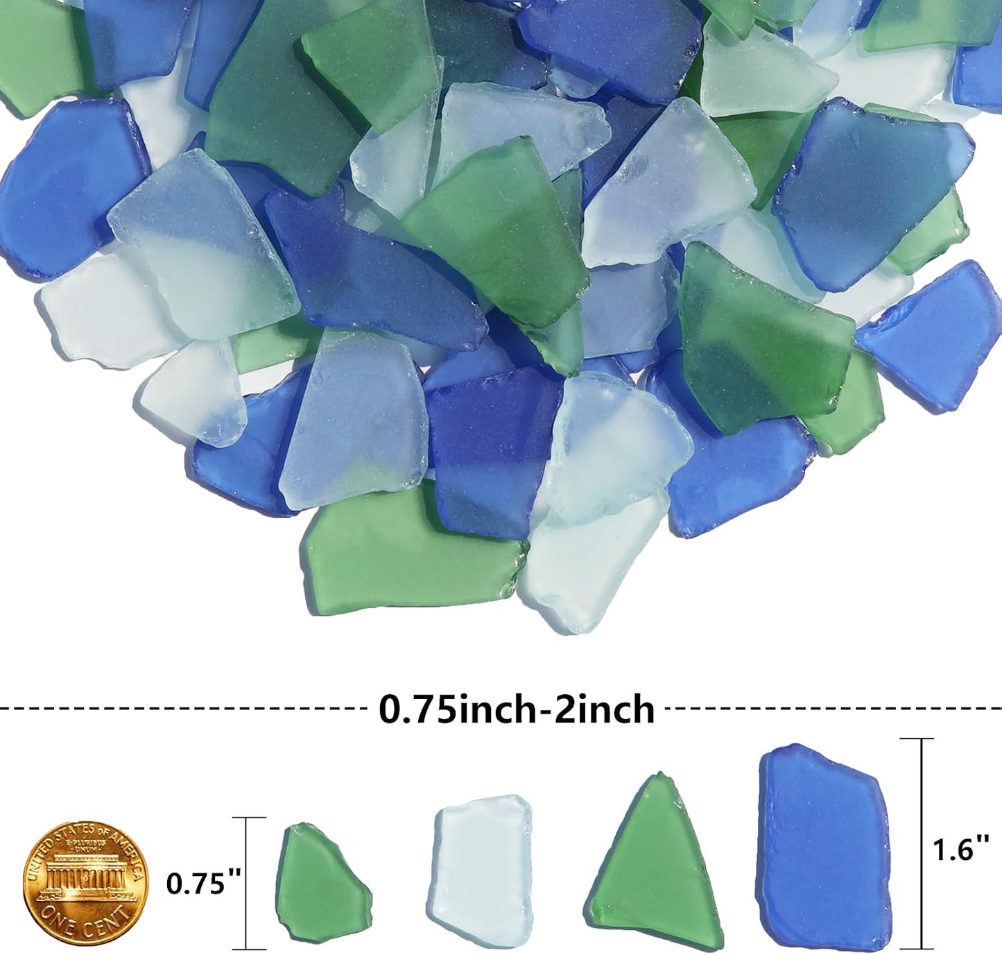 Sea Glass for Crafts - 14oz Yellow Frosted Seaglass Pieces | Vase Filler and Aquarium Ornament, DIY Craft Supplies for Art, Beach Weddings, and Home Decor