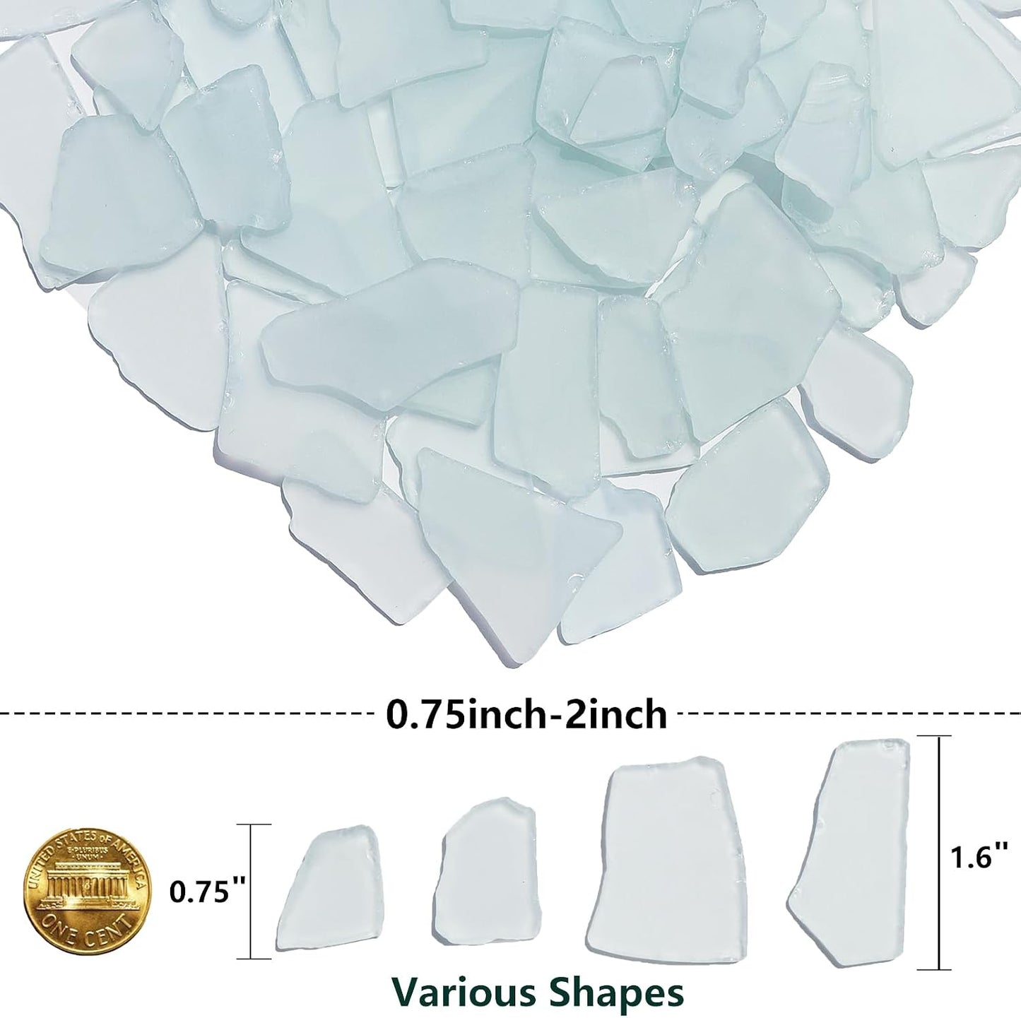 Sea Glass for Crafts - 14oz Yellow Frosted Seaglass Pieces | Vase Filler and Aquarium Ornament, DIY Craft Supplies for Art, Beach Weddings, and Home Decor