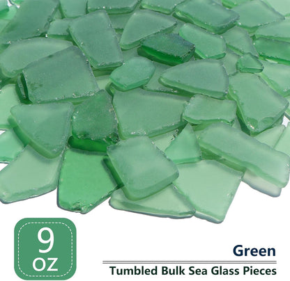 Sea Glass for Crafts - 14oz Yellow Frosted Seaglass Pieces | Vase Filler and Aquarium Ornament, DIY Craft Supplies for Art, Beach Weddings, and Home Decor