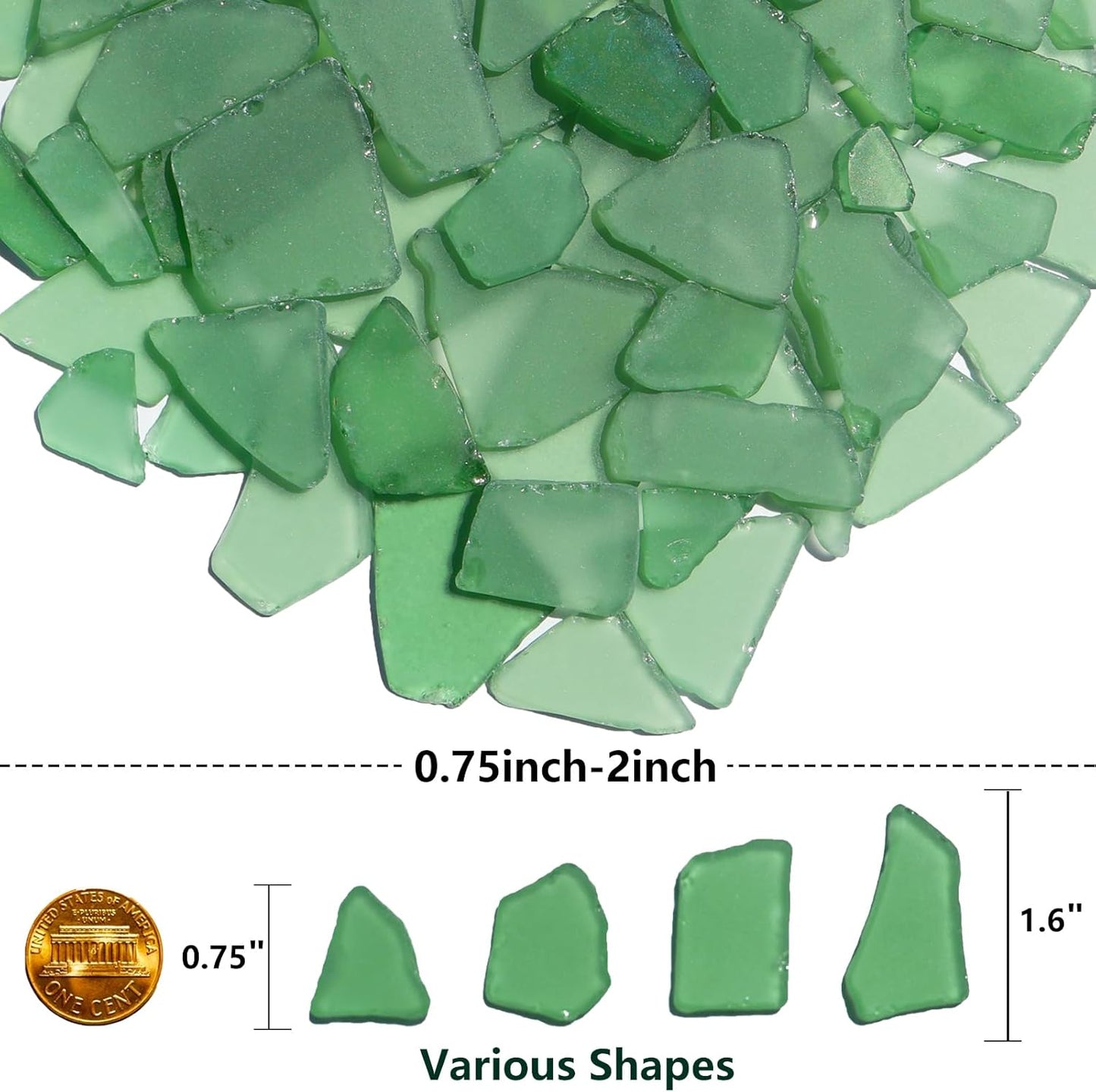 Sea Glass for Crafts - 14oz Yellow Frosted Seaglass Pieces | Vase Filler and Aquarium Ornament, DIY Craft Supplies for Art, Beach Weddings, and Home Decor