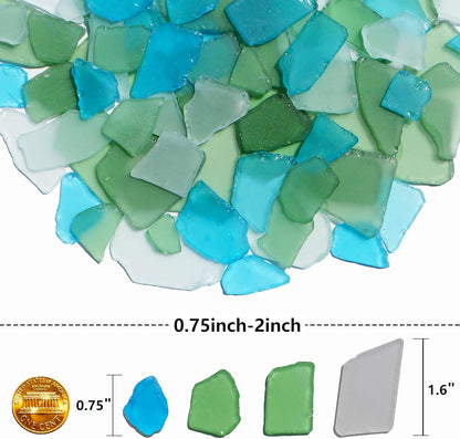 Sea Glass for Crafts - 14oz Yellow Frosted Seaglass Pieces | Vase Filler and Aquarium Ornament, DIY Craft Supplies for Art, Beach Weddings, and Home Decor