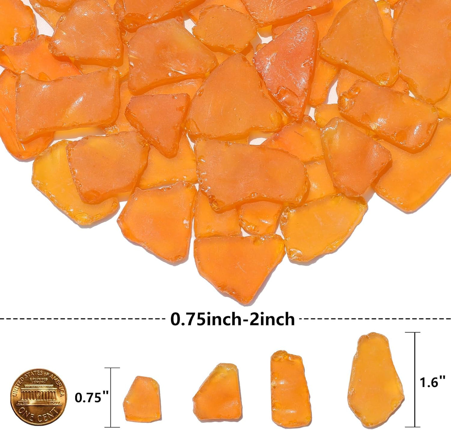 Sea Glass for Crafts - 14oz Yellow Frosted Seaglass Pieces | Vase Filler and Aquarium Ornament, DIY Craft Supplies for Art, Beach Weddings, and Home Decor