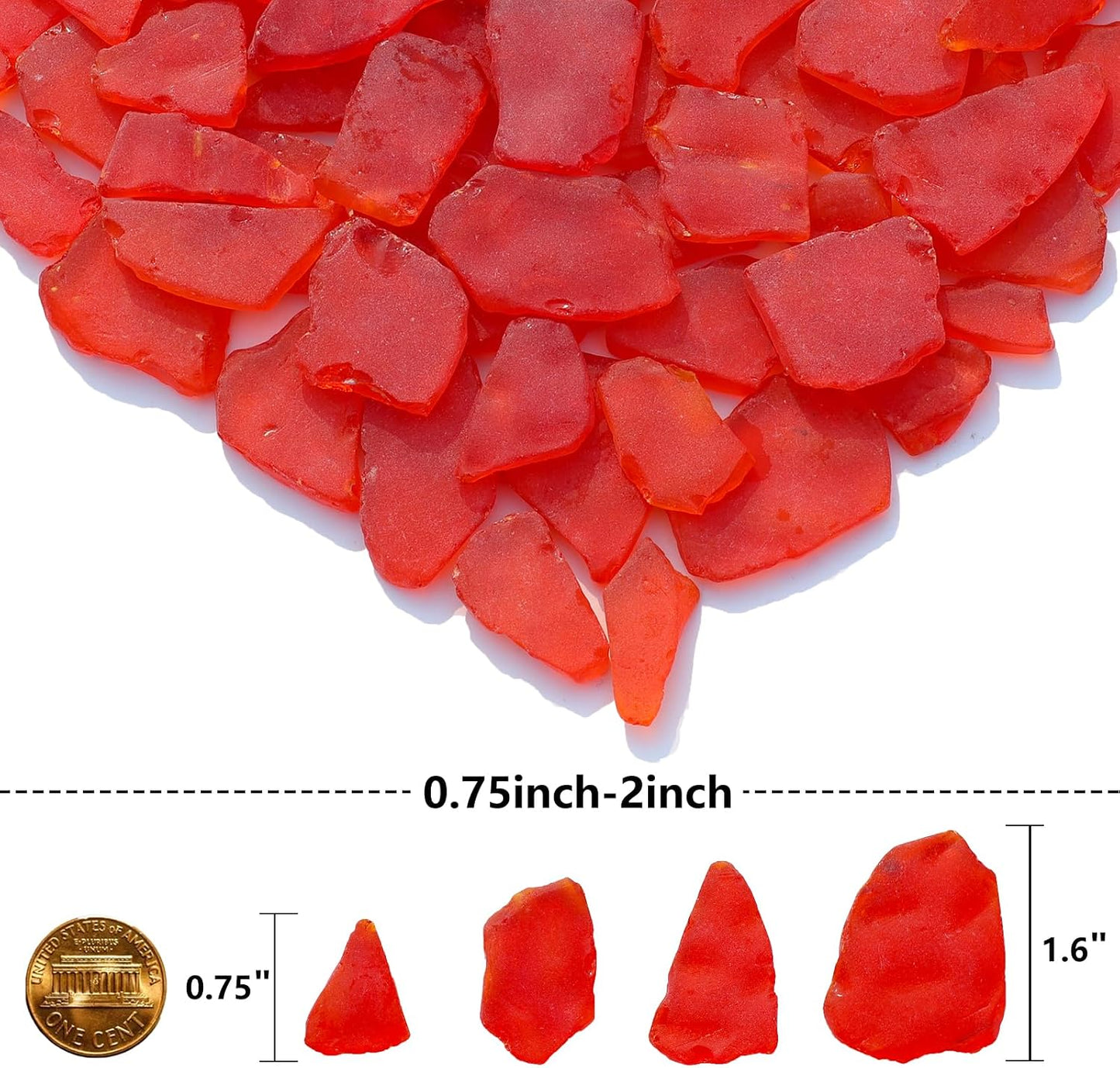 Sea Glass for Crafts - 14oz Yellow Frosted Seaglass Pieces | Vase Filler and Aquarium Ornament, DIY Craft Supplies for Art, Beach Weddings, and Home Decor