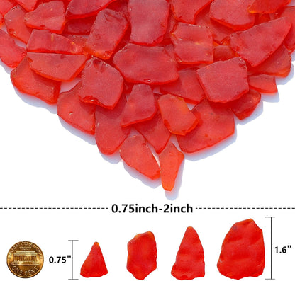 Sea Glass for Crafts - 14oz Yellow Frosted Seaglass Pieces | Vase Filler and Aquarium Ornament, DIY Craft Supplies for Art, Beach Weddings, and Home Decor