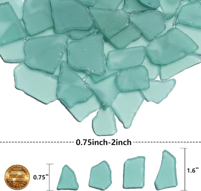 Sea Glass for Crafts - 14oz Yellow Frosted Seaglass Pieces | Vase Filler and Aquarium Ornament, DIY Craft Supplies for Art, Beach Weddings, and Home Decor