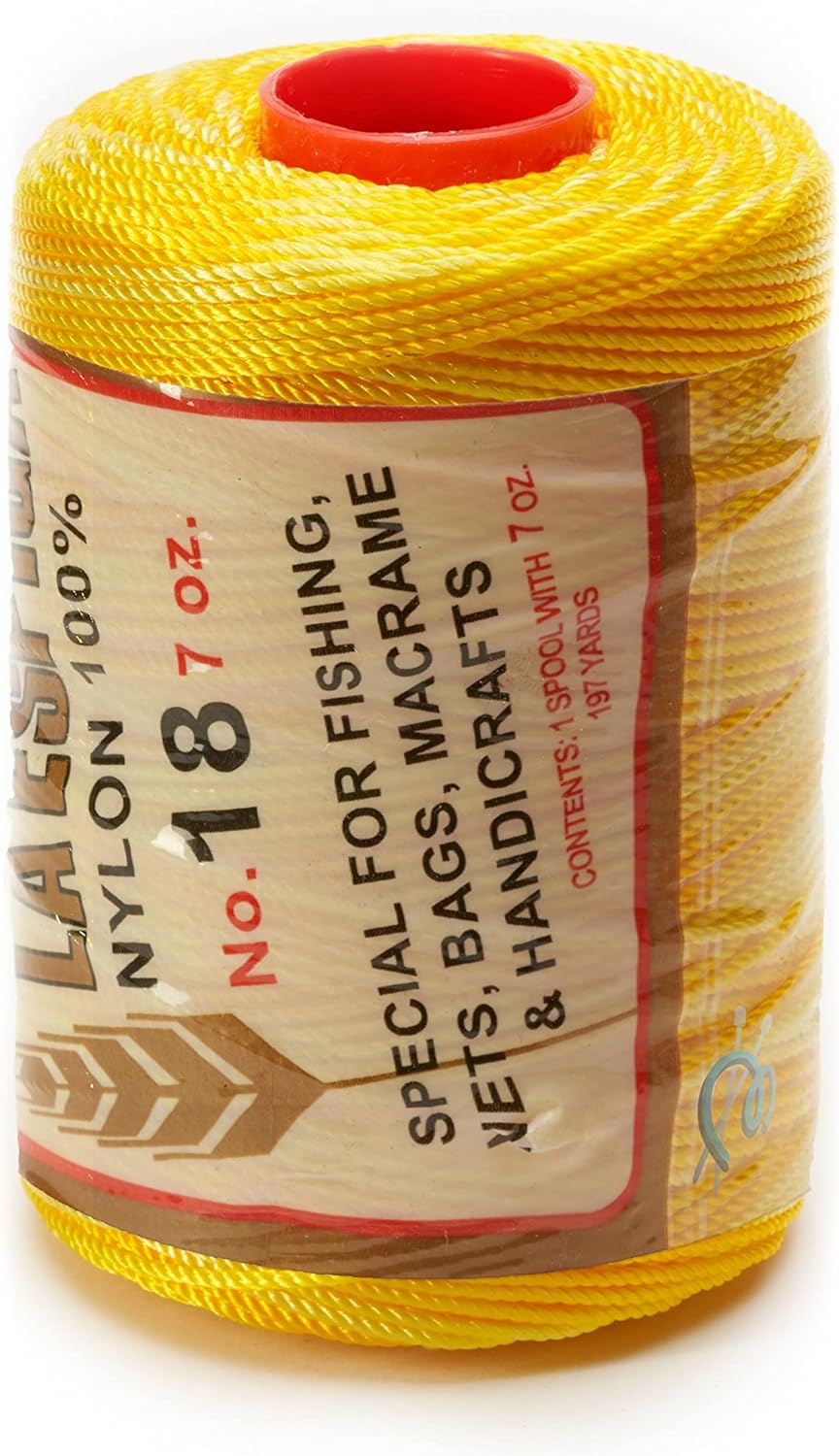 Espiga No.18 Variegated - 100% Nylon Omega String Cord for Knitting and Crochet - 66 Yellow Hues