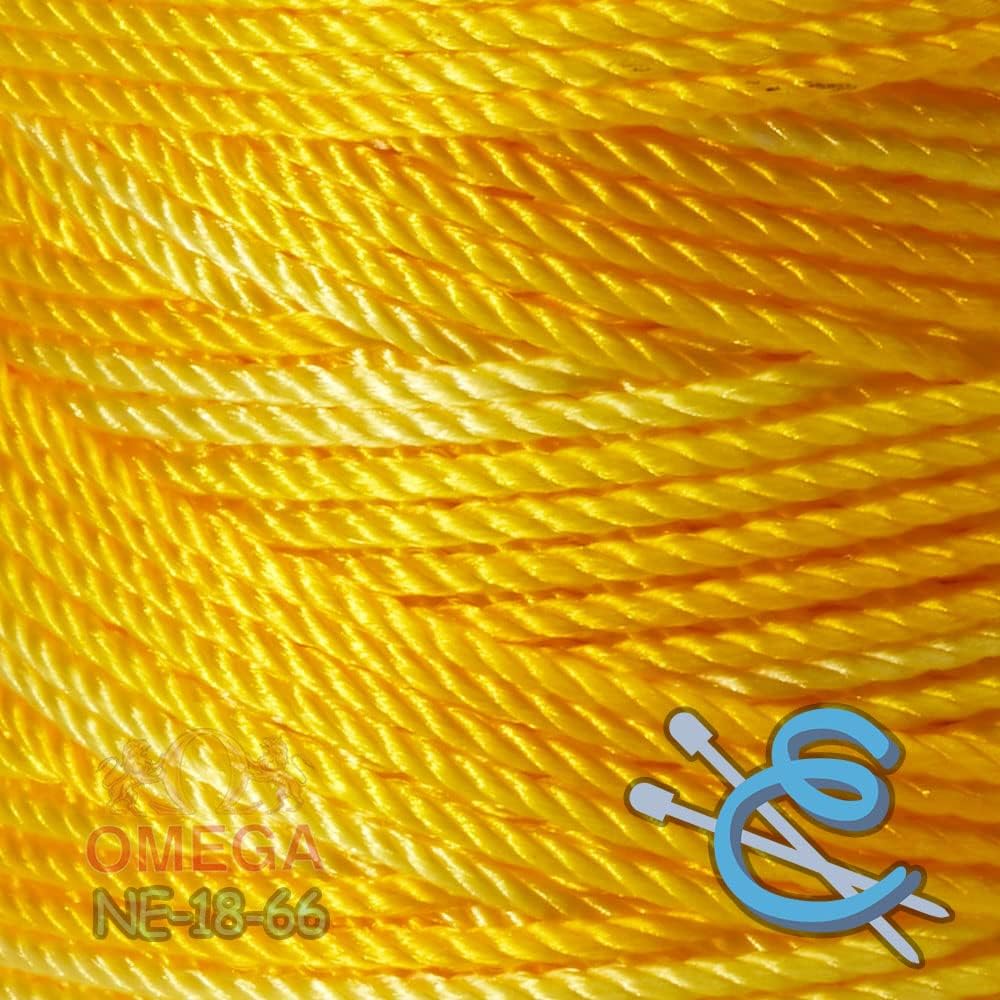Espiga No.18 Variegated - 100% Nylon Omega String Cord for Knitting and Crochet - 66 Yellow Hues