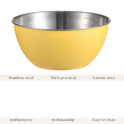 Stainless Steel Salad Bowls Set of 2 Mixing Bowl with Measurement Markings Snacks Bowls, Small 0.74 Quart Serving Bowls for Mixing, Cooking, Baking, Prepping and Home Kitchen Food Storage Bowls
