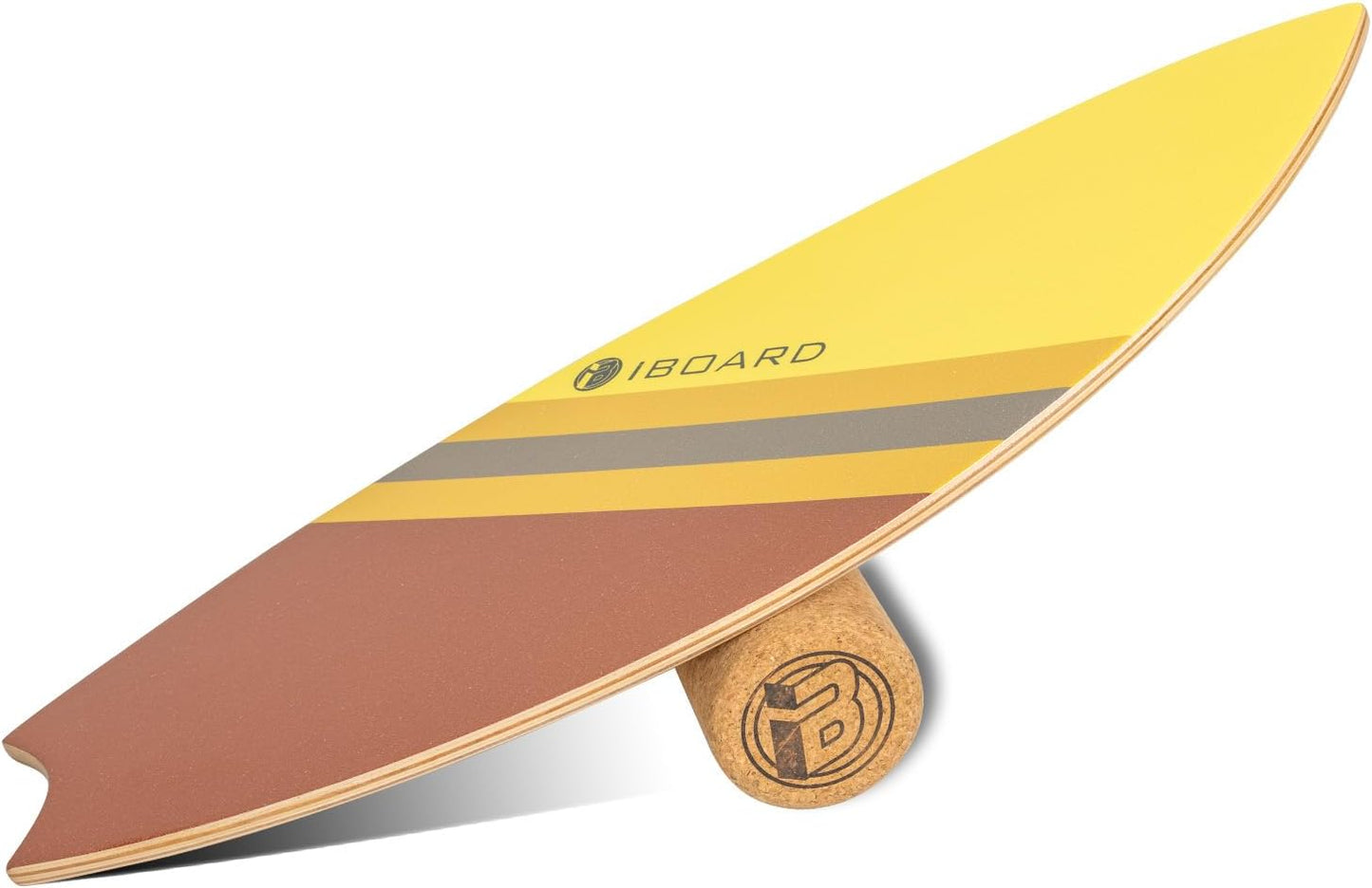 Balance Board w/Rollers – 10-Layer Wood Wobble Board for Core Strength | Non-Slip Yoga, Surf, Skate & Home Training Board with Premium Rollers Build Balance Fitness&Coordination for All Skill Levels