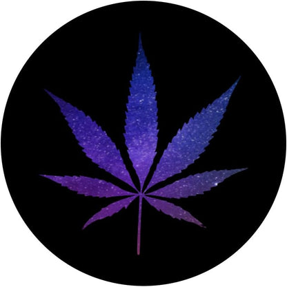 Purple Galaxy Space Cannabis Gifts Marijuana Leaf Weed PopSockets Adhesive PopGrip