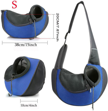 Pet Carriers for Small Dogs Small Cat Sling Carrier Breathable Mesh Dog Sling Bag Adjustable Strap Hand Free Puppy for Outdoor Traveling Dog Carriers for Small Dogs Pet Carrier Backpack Yellow 45*28CM