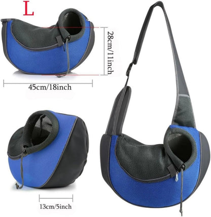 Pet Carriers for Small Dogs Small Cat Sling Carrier Breathable Mesh Dog Sling Bag Adjustable Strap Hand Free Puppy for Outdoor Traveling Dog Carriers for Small Dogs Pet Carrier Backpack Yellow 45*28CM