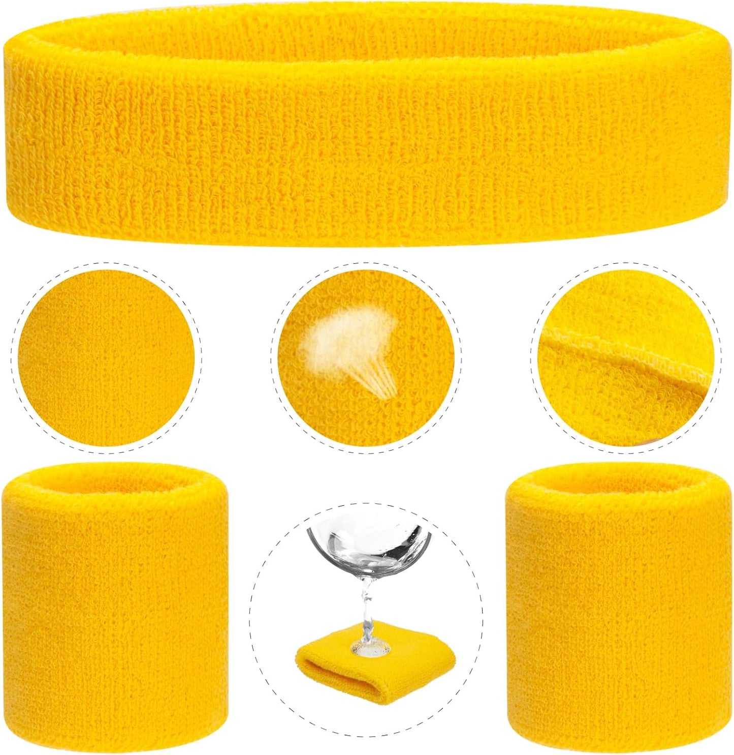 5 Pieces Kids Sweatbands Soccer Socks Set - Sports Headband, Wristbands, Striped High Socks for Kids, Youth,Toddler & Baby - Football, Basketball, Running, Cycling, Tennis