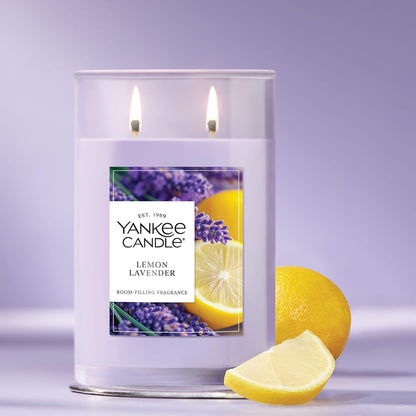Lemon Lavender Scented Candle, 20oz Classic 2-Wick Tumbler with up to 80 Hour Burn Time