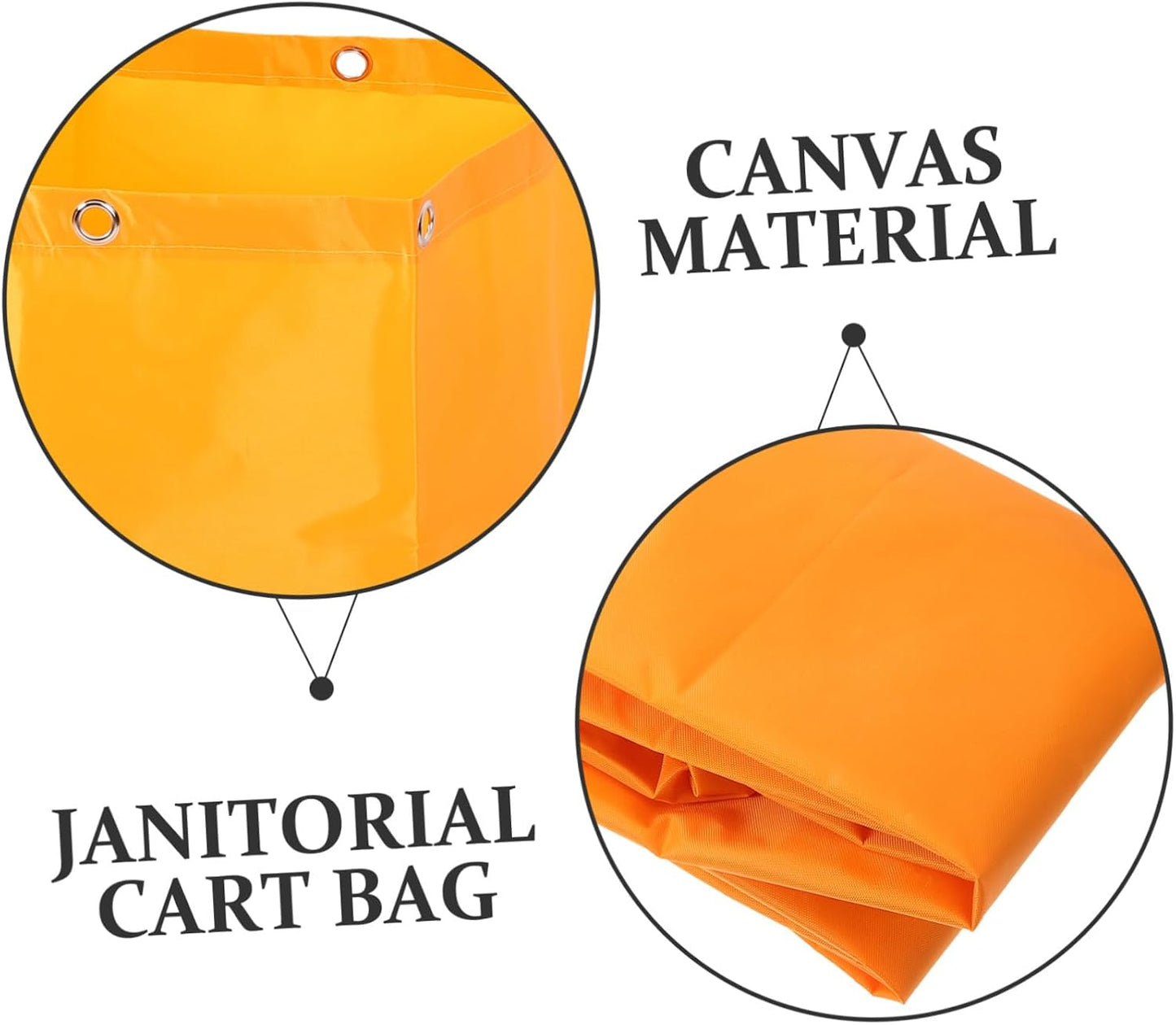 High Capacity Reusable Janitorial Cart Bag Bright Fabric Cleaning Caddy Bag Replacement for Housekeeping and Commercial Cleaning Carts