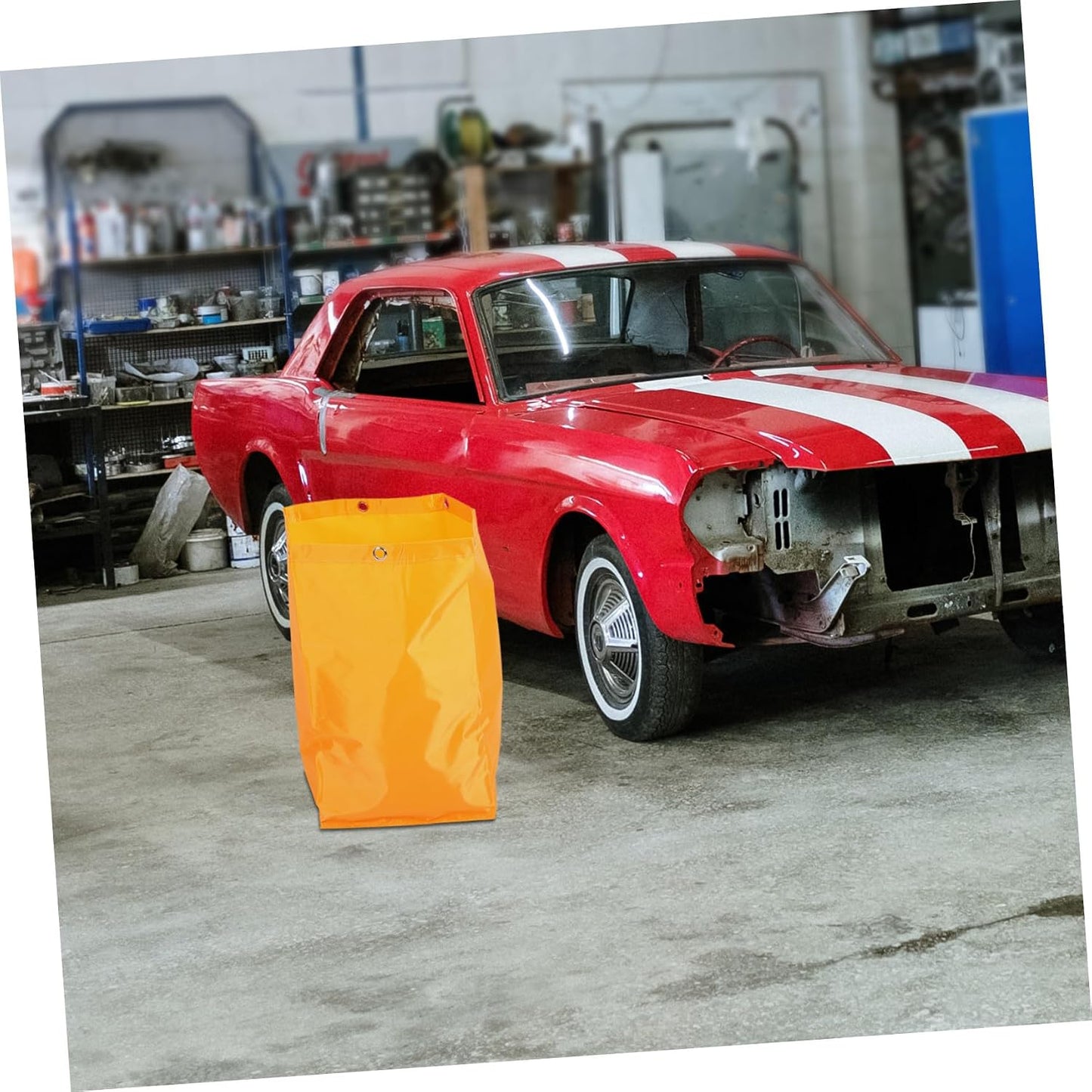High Capacity Reusable Janitorial Cart Bag Bright Fabric Cleaning Caddy Bag Replacement for Housekeeping and Commercial Cleaning Carts