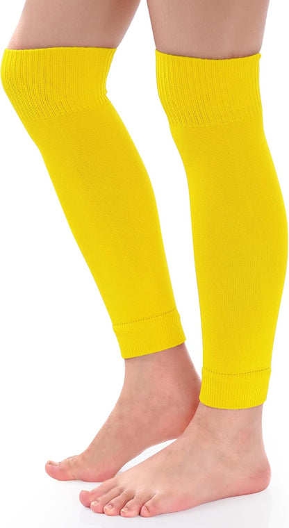 3 Pairs Leg Sleeve Shin Pre Cut Socks for Kids Youth Men Women Soccer Running Cycling