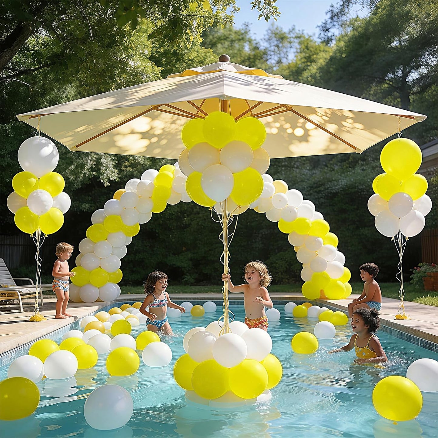 Yellow and White Balloons 100 Pack 12 Inch White Yellow Extra Thick Latex Party Balloons for Birthday Wedding Gender Reveal Baby Shower Easter Anniversary Party Decoration
