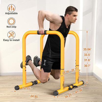 Dip Station Functional Heavy Duty Dip Stands Fitness Workout Dip bar Station Stabilizer Parallette Push Up Stand