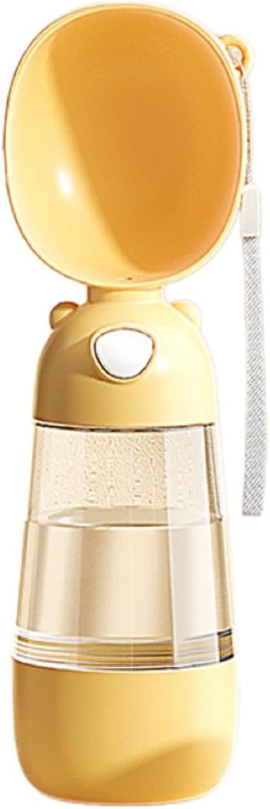 Outdoor Dog Water Bottle Dispenser with Food Container - Leak Proof, 400ml for Small, Large Dogs