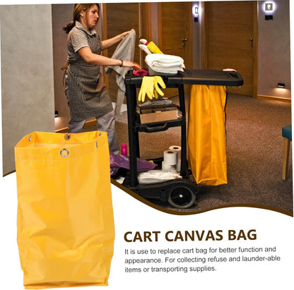 Thickened Multi-Purpose Cleaning Cart Pouch Janitorial Garbage Bag for Housekeeping Trolley Standard Replacement Bag for Cleaning Supplies