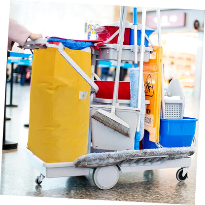 Thickened Multi-Purpose Cleaning Cart Pouch Janitorial Garbage Bag for Housekeeping Trolley Standard Replacement Bag for Cleaning Supplies